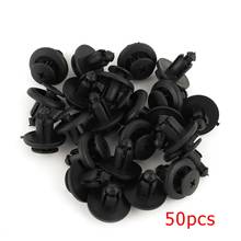 New 50 Pcs 8mm Universal Automobile Bumpers Hole Plastic Push Screw Rivet Panel Fixings Clips Black 13905 For Mazda For Renault 2024 - buy cheap