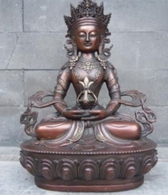 China Tibet Budismo red bronze esculpido Escultura estátua de buda Amida 2024 - compre barato