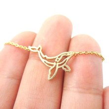 Daisies (10pcs/lot)  Famous Detailed Whale Necklace Cut Out Shaped Animal Charm Pendant Necklace for women girls Jewelry 2024 - buy cheap