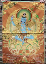 36 inch Tibetan Silk embroidery Green Tara enlightenment Goddess Thangka Paintings Mural 2024 - buy cheap