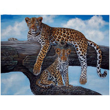 Full diamond painted cross-stitch leopard 5d diy diamond painting crystal mosaic embroidery artwork sticker tiger 2024 - buy cheap