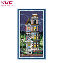 A quiet night Scenic painting pattern counted printed on canvas DMC 11CT 14CT Chinese Cross Stitch kit needlework Set embroidery 2024 - buy cheap