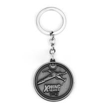 New arrival Movie Retail Keychain Spaceship X Wing Fighter Logo Metal Pendant Bronze Key ring Can Drop shipping 2024 - buy cheap