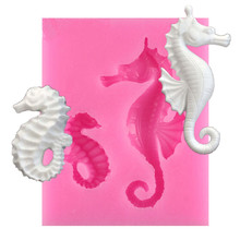 Kitchen Baking Mold Sea Horse 3D Food Grade silicone mold Cake Making Tools Silicone Chocolate Cake Decorating Moulds 2024 - buy cheap