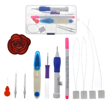 Hot Magic Embroidery Pen Punch Tool Kit Embroidery Stitching Punch Pen Set with Scissors For Embroidery Threaders DIY Sewing 2024 - buy cheap