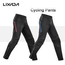 Lixada брюки для велоспорта термальные флисовые ветрозащитные зимние штаны для езды на велосипеде для бега брюки Мужская водонепроницаемая одежда спортивная одежда 2024 - купить недорого