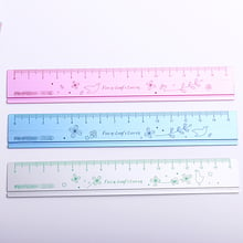 1PC Simple style straight rulers 3 colros Aluminum ruler School stationery study tools Student supplies (ss-1629) 2024 - buy cheap