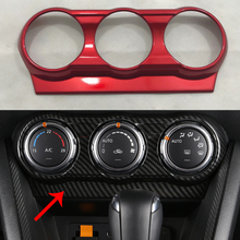 Red for Mazda CX-3 CX3 Air Conditioning Control Knob Panel Cover 2016 2017 ABS Carbon Fiber Material Accessories LHD/RHD 2024 - buy cheap