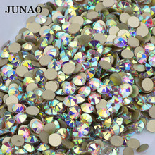 JUNAO SS16 SS20 SS30 Clear AB Crystals Glass Nail Rhinestones Flatback Round Crystal Stones Non Hotfix Strass for DIY Jewelry 2024 - buy cheap