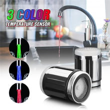 MTSPACE-cabezales de grifo de luz LED con Sensor de temperatura, 3 colores cambiantes, RGB, Grifo de ducha de baño de flujo de Ducha 2024 - compra barato