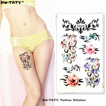 Pegatinas de tatuaje de flores artificiales de nu-taty Love para el cuerpo y el brazo, tatuaje de 17x10cm impermeable, tatuaje de Henna falso sin dolor 2024 - compra barato