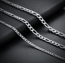 wholesale 4mm/6mm/7mm/9mm in bulk Fashion NK Figaro  Chain Stainless Steel  Necklace Chain Lot for Mens women 18''-28 inch 2024 - buy cheap