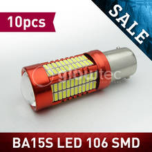 10pcs BA15S 106 SMD LED 1156 1157 LED Bulbs - 106SMD headlight fog light bulb Super Bright White 4014 Chips GLOWTEC 2024 - buy cheap