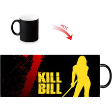 Kill Bill-tazas sensibles a las reactivas, Taza de cerámica de Color blanco y negro que cambia de Color, taza de café o té de porcelana, 12oz 2024 - compra barato