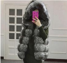 Colete Feminino Female Hooded Faux Fur Vest Casual Winter Autumn Faux Fur Waistcoats Plus Size Women Fur Sleeveless Jacket K418 2024 - buy cheap