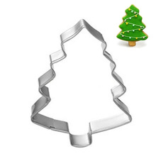 Molde de confeitaria em forma de árvore de natal, molde para cortar biscoitos, bolo, chocolate, fondant, ferramentas de confeitaria, suprimento de moldes 2024 - compre barato