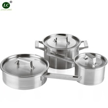 Casserole Saucepan Frypan set Straight 304# stainless steel Cookware Set Cooking Pots and Pans Cookware Casserole 3.5L 2.5L 1.5L 2024 - buy cheap