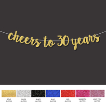 Decoración Para FIESTA DE 30 cumpleaños, cartel de feliz cumpleaños, cartel dorado, suministros de decoración para aniversario de boda 2024 - compra barato