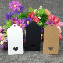 400 pcs 8x4cm  Scallop Kraft Paper Tags  DIY Gifts Crafts Price Luggage Name Tags With Heart Hole wedding decoration 2024 - buy cheap