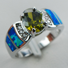 Peridot Blue Opal 925 Sterling Silver Ring Size 6 7 8 9 10 R1283 2024 - buy cheap
