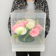 Caixa de presente em pvc transparente, decoração para festa de aniversário e dia dos namorados 2024 - compre barato