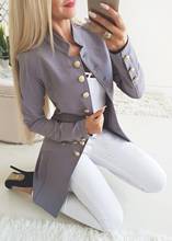 Long Sleeve Women Streetwear Slim Blazer Coat Fashion Outerwear Single Breast Female Overcoat Spring Autumn Outerwear Women Coat 2024 - buy cheap