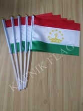 KAFNIK,5pcs Tajikistan Banner free shipping Hand waving Flag  National Flag 14*21 cm 2024 - buy cheap