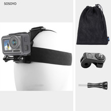 Adaptador 4 em 1 para câmera de ação, conjunto ajustável anti-derrapante com faixa para cabeça, acessórios para gopro xiaomi yi sjcam dji osmo 2024 - compre barato