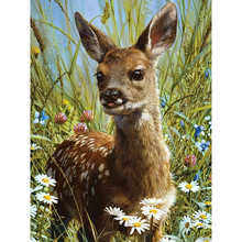 DIY 5D Full Diamond Embroidery Grass Deer Round Diamond Painting Cross Stitch Kits Diamond Mosaic Home Decoration 2024 - buy cheap