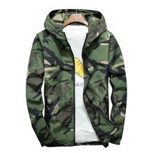 Chaqueta de camuflaje con capucha para hombre, cortavientos impermeable, Bomber, militar, informal, de marca, para otoño, 8XL 2024 - compra barato