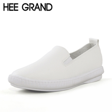 HEE GRAND Casual Flat Shoes Woman Spring Solid Loafers Slip On Flats Fashion Round Toe Women Shoes 3 Colors Size 35-40 XWD3064 2024 - buy cheap