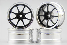 4pcs 1/10 Touring&Drift  Wheel Rim W8S1CK(Chrome+Painting Black) 3mm offset  fits for 1:10 Touring&Drift Car 1/10 Rim 10289 2024 - buy cheap