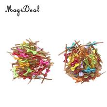 50pcs Cute Bowknot Metallic Twist Ties Wire  for Candy Lollipop Cake Pop Cello Paper Bag Sealing Gift Party Decor Supplies 8cm 2024 - buy cheap