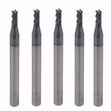 5Pcs HRC45 d2.5*8*D4*50L Four Flutes Micro Solid Carbide Face End Mill CNC Milling Cutter Bits For Steel Milling 2024 - buy cheap