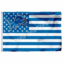 Detroit Lions With Modified US Flag 3ft X 5ft Polyester NFL Banner Flying Size No.4 90*150cm Custom Flag 2024 - buy cheap
