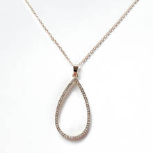 Rhinestone Teardrop Pendant Necklace 2024 - buy cheap