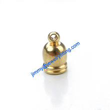 2013 Jewelry findings raw brass End caps for laether cord clasp crimp end cap chain end caps 8*12.5mm 2024 - buy cheap