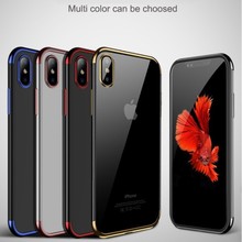 Luxury Phone Case For Iphone 7 Plating Case For Iphone X XR XS MAX Transparent Soft Cover Coque For Apple Iphone 8 6 6s Plus 2024 - buy cheap