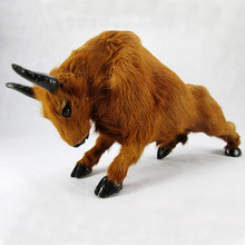 new simulation cow model plastic&fur yellow cattle doll gift 31x9x16cm a117 2024 - buy cheap