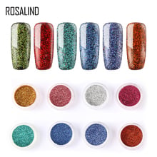 ROSALIND Sparking Sequins Powder Chrome Shiny Nail Glitter Dust Design Manicure luminous Decorations For Nail Art Holographic 2024 - buy cheap