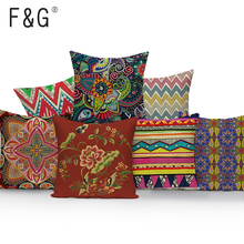 Almofadas de travesseiro geométricas boêmias, capa de almofada colorida para áreas externas, almofadas de lance, decorativa e personalizada, de alta qualidade 2024 - compre barato