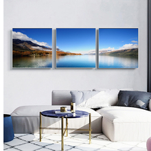 Pôsteres de paisagem e impressões para parede 3 pçs, arte, pintura em tela, montanha calmante e lago, imagens para decoração de sala de estar, sem moldura 2024 - compre barato