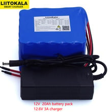 Умное устройство для зарядки никель-металлогидридных аккумуляторов от компании LiitoKala: 12V 20Ah высокой мощности 100A разряда батареи BMS для защиты 4 линейный выход 500 Вт 800 18650 батарея + 12,6 V 3A Зарядное устройство 2024 - купить недорого