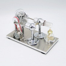 Motor Stirling de aire caliente con luz LED, generador de vapor, modelo de hobby, regalo de cumpleaños, juguetes, bricolaje, nuevo 2024 - compra barato
