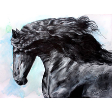 Full Square/Round DIY Diamond Embroidery Black horse 5D Diamond Painting Cross stitch Rhinestone Mosaic HYY 2024 - buy cheap