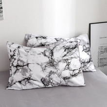 2pcs/Lot White Black Marble Pattern Pillowcases Pillow Cases Polyester Fabric 50x70cm Pillow Covers Printed Home Pillowcase 2024 - buy cheap