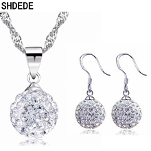 SHDEDE-Accesorios de circonia cúbica para mujer, collares, conjuntos de joyas, cuentas de diamantes de imitación de circonia cúbica, regalo de fiesta de cumpleaños 2024 - compra barato