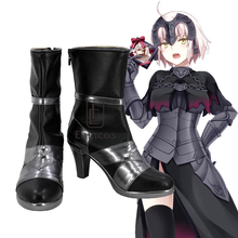 Fate Grand Order FGO ALTER Cosplay Halloween Shoes Jeanne d'Arc Black Short Boots Custom-made 2024 - buy cheap