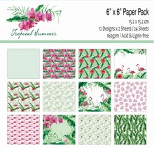 DIY Flamingo Scrapbooking paper pack of 24sheets handmade craft paper craft Background pad W60 2024 - buy cheap