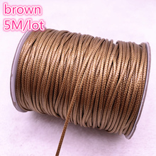 NEW 5Meters 2.0mm Brown Waxed Cotton Cord Waxed Thread Cord String Strap Necklace Rope Bead DIY Jewelry Making for Bracelet 2024 - buy cheap